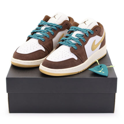 FB2216-200 Nike GS Air Jordan 1 Low SE Cacao Wow Twine Sail