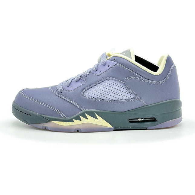 FJ4563-500 Nike Air Jordan 5 Retro Low Indigo Haze Fire Red Flint Grey (Women's)