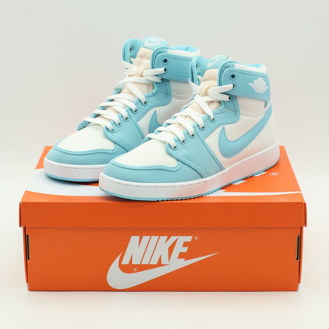 DO5047-411 Nike Air Jordan 1 High KO Bleached Aqua Blue White Mint Green (Men's)