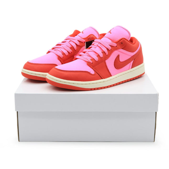 FB9893-600 Nike Air Jordan 1 Low SE Pink Blast Chile Red Sail (Women's)