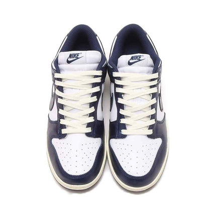 DD1503-115 Nike Dunk Low Vintage Navy White Midnight Navy Sail (Women's)