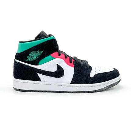 852542-116 Nike Air Jordan 1 Mid SE South Beach Black Pink Green White (Men's)