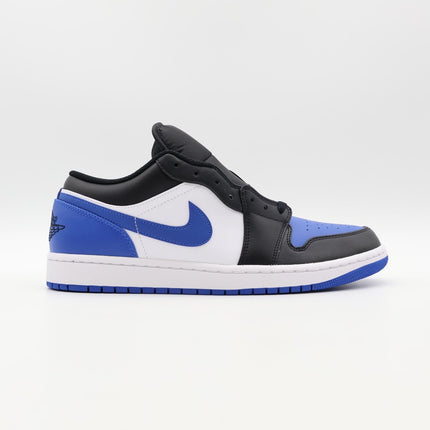 553558-140 Nike Air Jordan 1 Low Black White Alternate Royal Toe Blue (Men's)