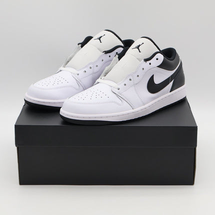 553558-132 Nike Air Jordan 1 Low White Black (Men's)