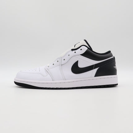 553558-132 Nike Air Jordan 1 Low White Black (Men's)