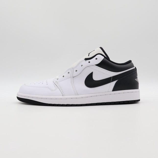 553558-132 Nike Air Jordan 1 Low White Black (Men's)