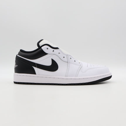 553558-132 Nike Air Jordan 1 Low White Black (Men's)