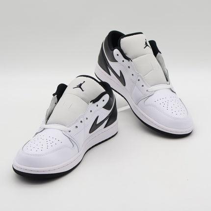 553558-132 Nike Air Jordan 1 Low White Black (Men's)