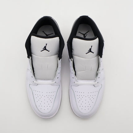 553558-132 Nike Air Jordan 1 Low White Black (Men's)