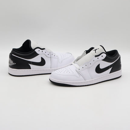 553558-132 Nike Air Jordan 1 Low White Black (Men's)