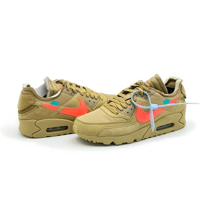 AA7293-200 Nike Air Max 90 Off-White Desert Ore Hyper Jade Bright Mango (Men's)