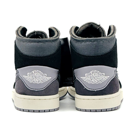 DM9652-001 Nike Air Jordan 1 Mid Craft Inside Out Black Dark Chacoal Grey Sail