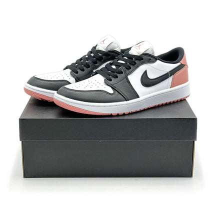 DD9315-106 Nike Air Jordan 1 Low Golf Rust Pink Black White Beige Leather Rose