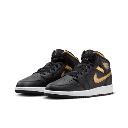 DQ8426-071 Nike Air Jordan 1 Mid Black Metallic Gold (Men's)