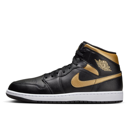 DQ8426-071 Nike Air Jordan 1 Mid Black Metallic Gold (Men's)