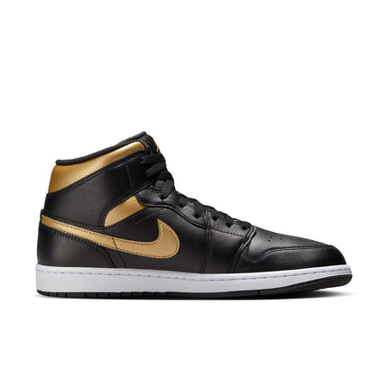 DQ8426-071 Nike Air Jordan 1 Mid Black Metallic Gold (Men's)