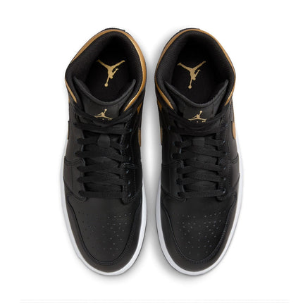 DQ8426-071 Nike Air Jordan 1 Mid Black Metallic Gold (Men's)