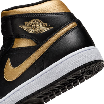 DQ8426-071 Nike Air Jordan 1 Mid Black Metallic Gold (Men's)