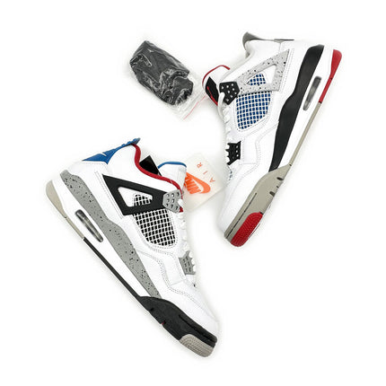 CI1184-146 Nike Air Jordan 4 Retro What The 4 Fire Red Military Blue Tech Grey