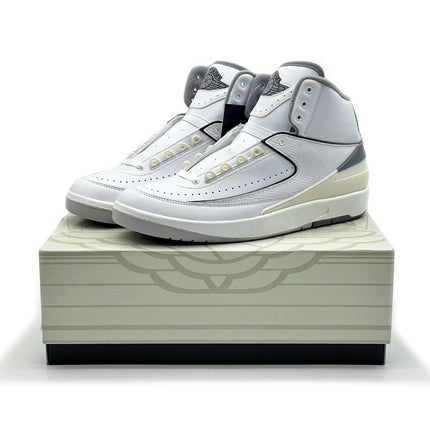 DR8884-100 Nike Air Jordan 2 White and Cement Grey Sail Gray