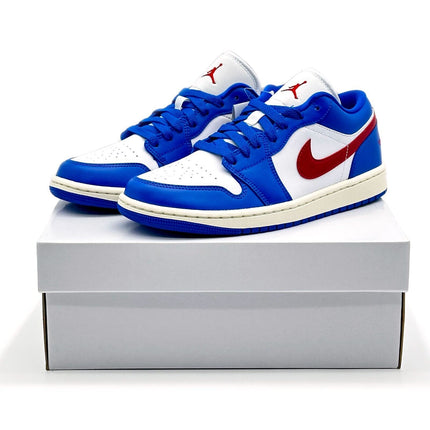 DC0774-416 Nike Air Jordan 1 Low Sport Blue Gym Red Sail White (Women's)