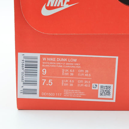 DD1503-117 Nike Dunk Low White Light Smoke Grey (Women's)