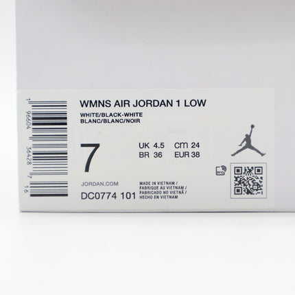 DC0774-101 Nike Air Jordan 1 Low White Black Panda (Women's)