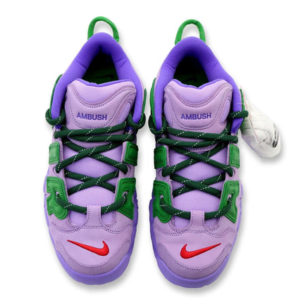 FB1299-500 AMBUSH Nike Air More Uptempo Low Lilac and Apple Green (Men's)