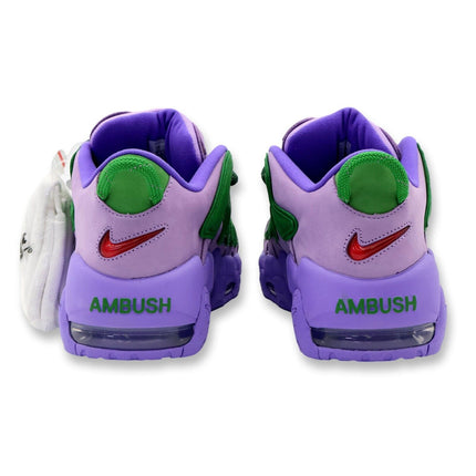 FB1299-500 AMBUSH Nike Air More Uptempo Low Lilac and Apple Green (Men's)