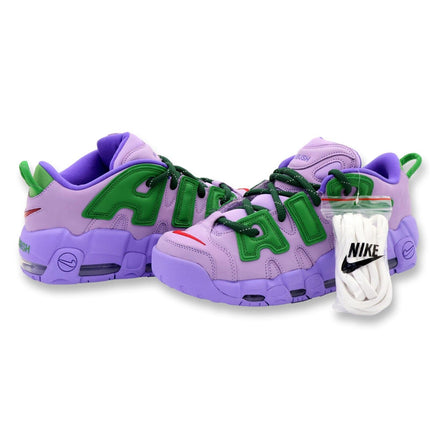 FB1299-500 AMBUSH Nike Air More Uptempo Low Lilac and Apple Green (Men's)