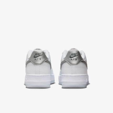 FV3981-100 Nike GS Air Force 1 White Pure Platinum Football Grey Metallic Silver