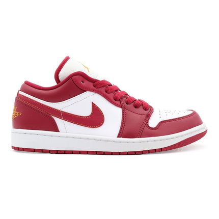 553558-607 Nike Air Jordan 1 Low Cardinal Red White Light Curry Crimson (Men's)