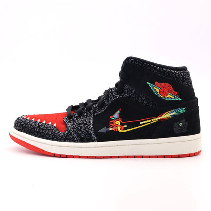 DN4904-001 Nike Air Jordan 1 Mid Siempre Familia Roma Green Chile Red (Men's)