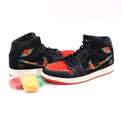 DN4904-001 Nike Air Jordan 1 Mid Siempre Familia Roma Green Chile Red (Men's)