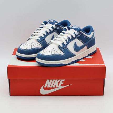 DV0834-101 Nike Dunk Low Summit White Industrial Blue Denim Sashiko (Men's)