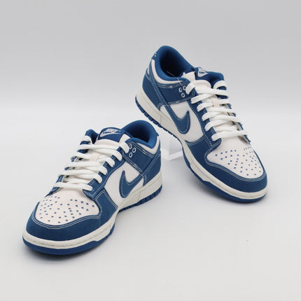 DV0834-101 Nike Dunk Low Summit White Industrial Blue Denim Sashiko (Men's)