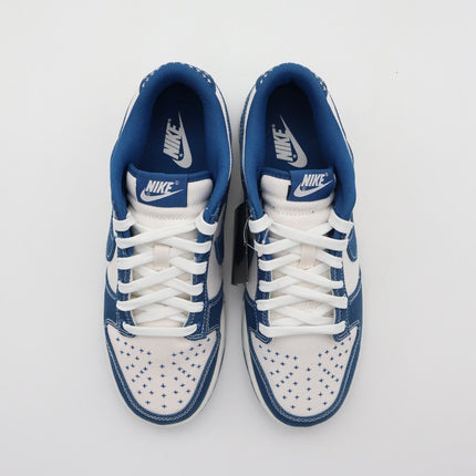 DV0834-101 Nike Dunk Low Summit White Industrial Blue Denim Sashiko (Men's)