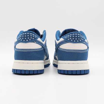 DV0834-101 Nike Dunk Low Summit White Industrial Blue Denim Sashiko (Men's)