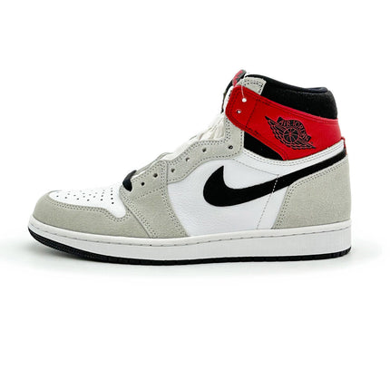 555088-126 Nike Air Jordan 1 High OG Light Smoke Grey Black Varsity Red White