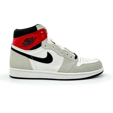 555088-126 Nike Air Jordan 1 High OG Light Smoke Grey Black Varsity Red White