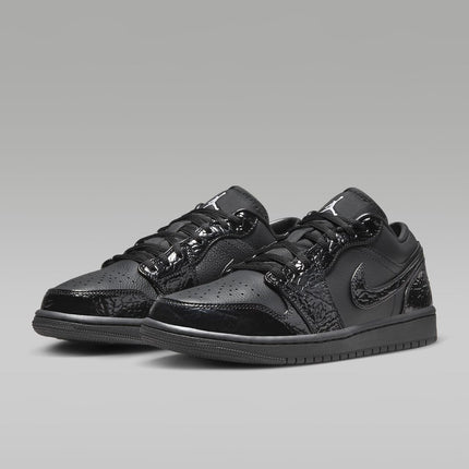 HJ7743-010 Nike WMNS Air Jordan 1 Low SE Black Croc (Women's)