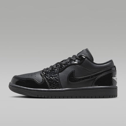 HJ7743-010 Nike WMNS Air Jordan 1 Low SE Black Croc (Women's)