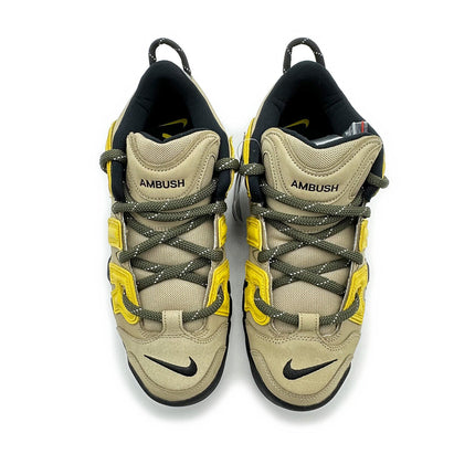 FB1299-200 AMBUSH �~ Nike Air More Uptempo Low Vivid Sulfur and Limestone