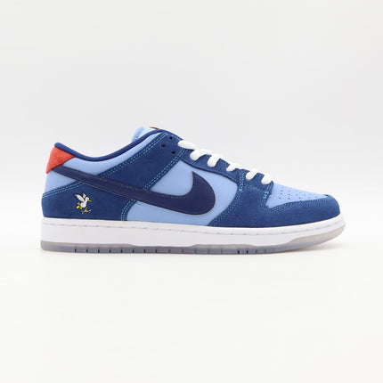 DX5549-400 Nike Dunk Low SB Why So Sad? Coastal Blue Speed Yellow Red (Men's)