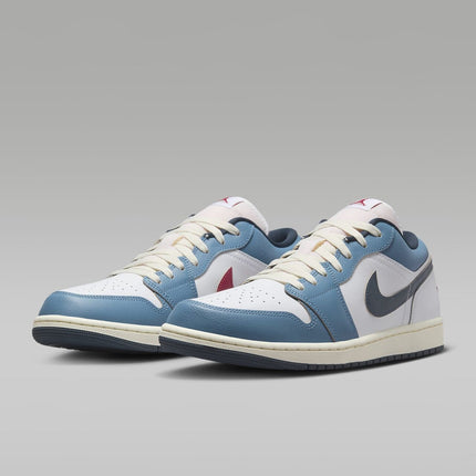 HM3711-144 Nike Air Jordan 1 Low White Aegean Storm