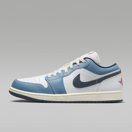 HM3711-144 Nike Air Jordan 1 Low White Aegean Storm