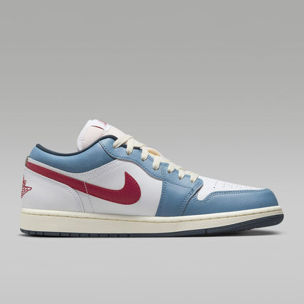 HM3711-144 Nike Air Jordan 1 Low White Aegean Storm