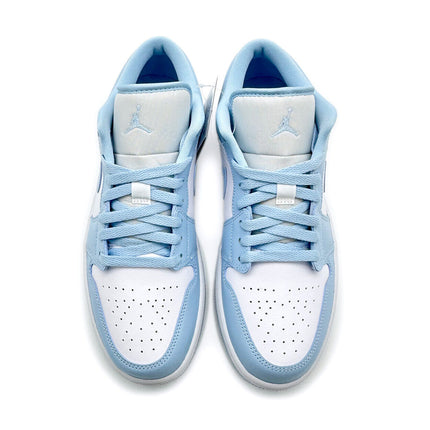 DC0774-141 Nike Jordan 1 Low Aluminum Ice Blue White Sky University (Women's)