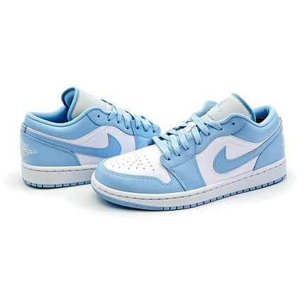 DC0774-141 Nike Jordan 1 Low Aluminum Ice Blue White Sky University (Women's)