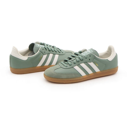 IE7011 adidas Originals Samba OG Silver Green Chalk White Gum Brown (Women's)